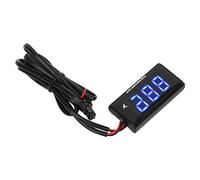 Dioche Compteur de Température Ultra Fin LCD pour Moto, avec Adaptateur de Bougie d'allumage de 10MM, DC12V, pour Motos Universelles (BLUE)