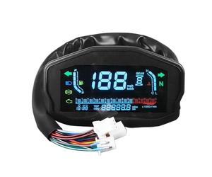 Dioche Compteur de Vitesse LCD pour Moto, Tachymètre, Affichage Numérique avec Température et Compteur d'huile, pour la Plupart des Motos