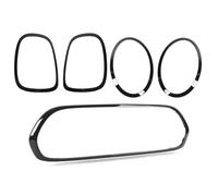 Dioche Contour de calandre avant, 5pcs Noir Brillant Phare Feu Arrière Calandre Garnitures de Remplacement pour Mini F55 F56 F57 One S JCW 2014