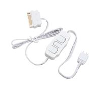 Dioche Contrôleur ARGB Alimentation Professionnelle 5 V 3 Broches Bande Lumineuse ARGB Télécommande pour Ventilateurs de Boîtier PC, Refroidisseurs et Appareils DIY avec Plusieurs (White)