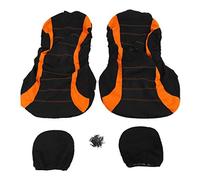 Dioche Couvre-siège, Lot de 4 Housses de siège de Voiture universelles en Polyester + éponge de 2 mm