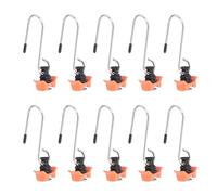 Dioche Crochet de Commande de Montage, 10 Pièces d'arrimage en L avec Crochet, Raccord à Goujon Unique pour Camionnettes, Remorques, Charge de Rupture 110lb (Orange)