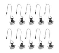 Dioche Crochet de Commande de Montage, 10 Pièces d'arrimage en L avec Crochet, Raccord à Goujon Unique pour Camionnettes, Remorques, Charge de Rupture 110lb (Grey)