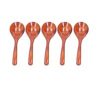 Dioche Cuillères en Bois pour la Cuisson, Cuillères en Bois à Longue Manche Ustensiles de Cuisson en pour Mélanger L'outil D'ustensile de (cuillère noire)