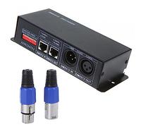 Dioche Décodeur DMX DC 12 V-24 V 3 Canaux, Contrôleur LED pour Bande Lumineuse LED RVB - Signal PWM Polyvalent, 15 Modes et 31 Vitesses, Configuration Facile du Commutateur Dip