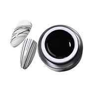 Dioche Dessin Spider Gel Nail Art Peinture Outil Professionnel DIY Kit de Manucure pour Débutants et Professionnels Blanc Noir Or Argent 30g (2)