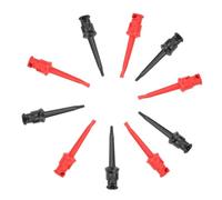 Dioche Double Crochet de Test 10 Pièces P5002 Kit de Saisie de Plomb de Crochet de Test Multimètre-prise Puissante pour les Petits Composants, Précision Plaquée or, Utilisation Polyvalente dans les