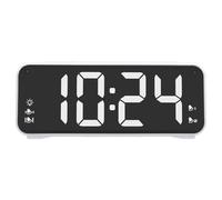 Dioche Double Réveil Extra Fort avec Shaker de Lit Réveil Vibrant Puissant pour les Gros Dormeurs Grand écran LED Luminosité Réglable Fonction Snooze Matériau ABS