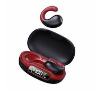 Dioche Écouteurs Fil True Wearless Wireless Earbuds BT 5.3 Pulse Technologie DT3.0 Autonomie de la Batterie 50H Réduction du Bruit ENC Ajustement Ergonomique Son Clair (Noir et Rouge)