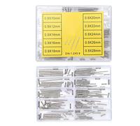 Dioche Ensemble de 100 Barres de Tubes de Montre en Alliage, Broches de 19 Mm, Plusieurs Tailles - Arbres de Connexion Antirouille et Faciles à Remplacer pour Bracelets de Montre - Boîte de