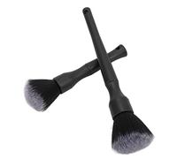 Dioche Ensemble de 2 Brosses Souples pour Détails de Voiture, Brosse Automobile Polyvalente pour Voitures, Camions et Motos (Black)
