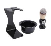 Dioche Ensemble de Blaireaux de Rasage pour Hommes, Kit de Rasage de qualité Supérieure avec Support de Bol et Support pour le Toilettage Quotidien, Brosse en Nylon et Résine Acrylique
