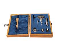 Dioche Ensemble de Ciseaux à Broder Vintage - Kit de Boîte à Couture en Acier Inoxydable et en Bois de Haute qualité - Outil de Couture et de Broderie Multifonctionnel - Artisans - Complet (SILVER)