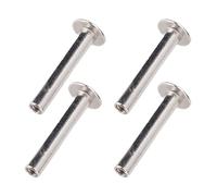 Dioche Ensemble de Rivets Tubulaires M3 100 Pièces Rivets et Goujons à Double Capuchon en Acier Inoxydable pour Vêtements en Cuir PU et Projets D'artisanat 4x22x8,5 Mm