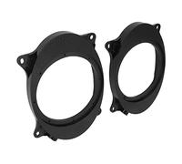 Dioche Entretoise de Haut-parleur de 6,5 Pouces Anneaux d'espacement d'adaptateur de Haut-parleur de Porte Noire de 6,5 Pouces - Ensemble de 2 Pièces avec Faisceau de Câbles de Remplacement pour