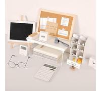 Dioche Étagère de Rangement pour Dortoir, Solide et Durable, Design Pliable, Style Simple, étagère D'affichage de Bureau pour la Maison, le Dortoir, le (Blanc moyen, hauteur : env.36 cm / 14,2 pouces)