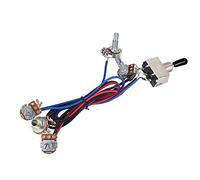 Dioche Faisceau de Câblage à Bascule 2 Volumes 2 Tonalités 1 Jack 500 K Pots Faisceau de Câblage 3 Voies pour Guitare électrique - Réduction du Bruit et Installation Facile