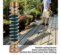 Dioche Garden HosRaccord de Tuyau d'extension de Robinet de Jardin - Protecteur de Torsion en Laiton de qualité Supérieure - Conception à Ressort Flexible pour Un Débit d'eau illimité -