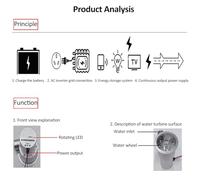 Dioche Générateur Générateur Hydroélectrique Mini Hydroélectrique DC18V 2A 36W - à Eau sans Balais Haute Puissance pour Charge Solaire, Installation Facile et Télécommande Intelligente