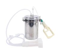 Dioche GoaMachine à Traire Manuelle 2000 Ml Bouteille en Acier Inoxydable Kit de Traite Portable pour Ferme Laitière et Usine de Lait Contrôle sans Effort