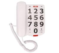 Dioche Grand Téléphone Filaire Gros Boutons Volume Réglable Dernier Numéro Recomposition des Touches Familiales Téléphone Fixe Prêt à l'emploi pour Les Personnes âgées Bureau à