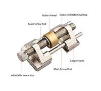 Dioche Guide d'affûtage en Métal, Gabarit de Guidage d'affûtage en Métal pour Affûter les Ciseaux à Bois et la Lame de Raboteuse - Conception Durable en Acier Inoxydable et en Laiton, Largeur