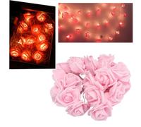 Dioche Guirlande lumineuse à fleurs roses 3 m, 20 LED USB - Décoration romantique idéale pour Saint-Valentin, anniversaire de mariage ou intérieur féminin