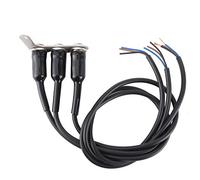 Dioche Handlebar 3 Poignées Interrupteur de Guidon de Moto Support Réglable étanche 3 Boutons pour Phare, Klaxon, Clignotant, VTT, Vélo électrique