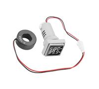 Dioche Indicateur LED 110 V Affichage Numérique LED Indicateur de Courant de Tension AC 22 Mm 0-100 A Compteur avec Haute Précision et Affichage Clair (WHITE)