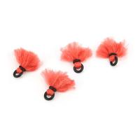 Dioche Indicateurs de Pêche à la Mouche Indicateurs de Fil de Pêche à la Mouche - Paquet de 4 Flotteurs à Crochet Légers pour Une visibilité de Frappe Améliorée et Un Réglage Facile (Orange)