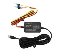 Dioche Kit Cordon d'alimentation Kit de Fil Dur pour Caméra de Type C, 12 V-30 V à 5, Câble d'alimentation pour Surveillance du Stationnement 24 Heures sur 24, Compatible avec Les Détecteurs de,