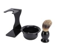 Dioche Kit de Blaireaux de Rasage pour Hommes - Kit Complet de Soins de la Barbe avec Bol et Support en Mousse - Idéal pour les Voyages et un Usage Quotidien