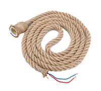 Dioche Kit de Câblage de Lampe E27 Vintage Corde de Chanvre Plafonnier Base Lampe Suspendue Porte-Ampoule 85-265V - Idéal pour la Décoration de Salon, de Restaurant et de Bar
