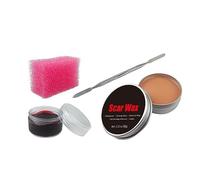 Dioche Kit de Cire de Cicatrice, Maquillage à Effets Spéciaux Non Sûr pour la Peau avec Spatule pour le Maquillage Artistique de Scène D'Halloween (4)