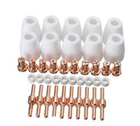 Dioche Kit de Consommables de Découpe à Air 40 Pièces pour Torche PT-31-40 CUT-40 50, Buses et électrodes en Céramique de Haute qualité, Accessoires de Soudage Durables