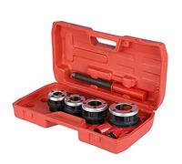 Dioche Kit de Filetage Manuel de Tuyau de Plombier Efficace à 4 Matrices 1/2" Npt - Outil d'enfilage Durable pour Tuyaux de 1/2", 3/4", ", /" avec Boîte de Rangement Compacte