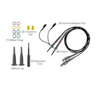 Dioche Kit de Sonde d'oscilloscope 100 MHz avec Accessoires Multifonctions - Haute sensibilité et compatibilité Universelle | Conception Durable et Pratique