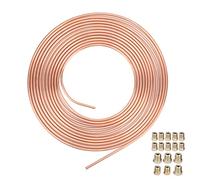 Dioche kit de Tube de jauge, Kit de Tube de Frein en cuivre nickelé de 3/16 poues de diamètre extérieur de 25 pi, Bobine et raccord, flexibilité Parfaite