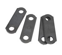 Dioche Leaf Spring Shackle 4 Pièces Sangle de Manille à Ressort à Lames de Remorque 2 5/8 Pouces Centre à Centre Ressorts à Double Oeil 9/16 Pouces Manilles d'essieu de Suspension à Trou