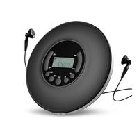 Dioche Lecteur CD Portable Lecteur CD Portable avec écran LCD - de Musique MP3 avec Fonction de Répétition AB, Effets Sonores EQ et Haut-parleurs Externes Compatibles, Design Compact Noir/Blanc