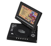 Dioche Lecteur DVD Mobile 7,8Pouces Lecteur de DVD Portable Écran Chargeur Voiture Rechargeable Manette Jeu 100-240V(EU)
