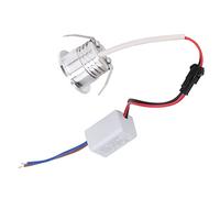 Dioche LED Éclairage encastré Mini Plafond encastré Light Downlight 3W COB Spotlight pour les Plafonds Intérieurs Armoires (Lumière blanche chaude 3000K)