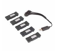 Dioche Lot de 3 Batteries au Lithium pour Drone RC 1800 MAh 3,7 V,7 V 1200 MAh avec Chargeur Portable 5 en 1 pour E58, JY019, S168 - Légère, Robuste, Longue Durée de Vie