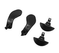 Dioche Lot de 4 Palettes Arrière de Contrôleur de Jeu Professionnel pour Manette Edge - Boutons de Remplacement en Métal Durable - Prise en Main Améliorée et Installation Facile (BLACK)