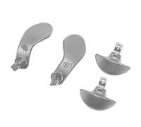 Dioche Lot de 4 Palettes Arrière de Contrôleur de Jeu Professionnel pour Manette Edge - Boutons de Remplacement en Métal Durable - Prise en Main Améliorée et Installation Facile (SILVER)