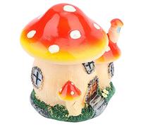 Dioche Maison de Champignons de Jardin Féerique, Jardinière Miniature, Pot de Fleurs, Maison de Poupée Féerique, de Champignons en Résine, Décoration de Jardin