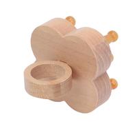 Dioche Masseur de Cuir Chevelu en Bois, Brosse à Cheveux Compacte Légère avec un Design Ergonomique, Peigne en Forme de Trèfle à Quatre Feuilles, pour Massages et Relaxation, Utilisation (YELLOW)