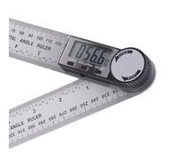 Dioche Mitre 10-390 Mm en Acier Inoxydable Rapporteur électronique Goniomètre Numérique Règle de Recherche d'angle avec Bouton de Verrouillage, Mesure de Haute Précision, Lecture LCD Facile pour le