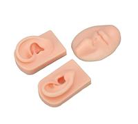 Dioche Modèle de Nez et de Bouche en Silicone 3D pour la Pratique du Perçage des Oreilles - pour la Pratique du Perçage et des Accessoires d'entraînement à la Suture, Conception Semblable à un