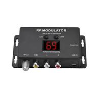 Dioche Modulateur RF PAL NTSC 471,25 MHz-885,25 MHz Compact USB | Convertisseur AV vers RF, Distribution Coaxiale, Partage de Décodeur, Sortie UHF Sélectionnable, Boîtier ABS, Utilisation TV